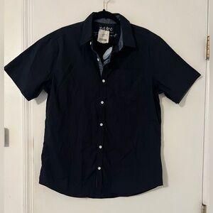 NWT PD &C Men's Navy Short Sleeve Shirt size L (O132)